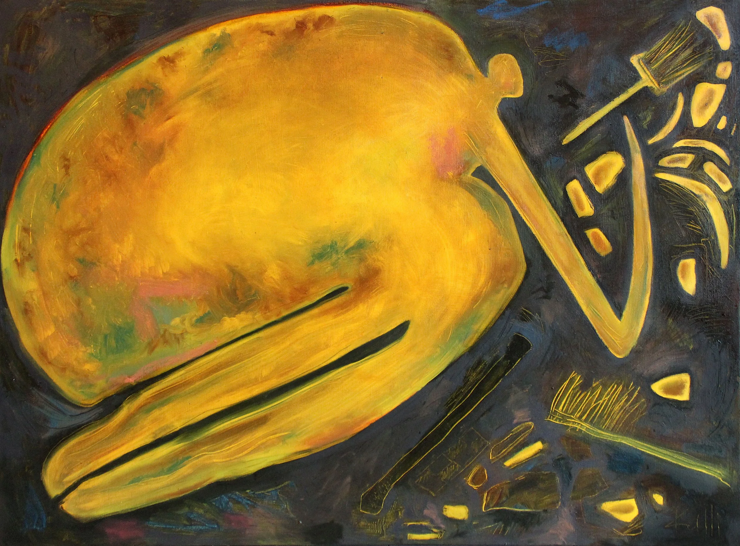 Observing the Steward: Cleaning, Oil on Canvas, 36x48in