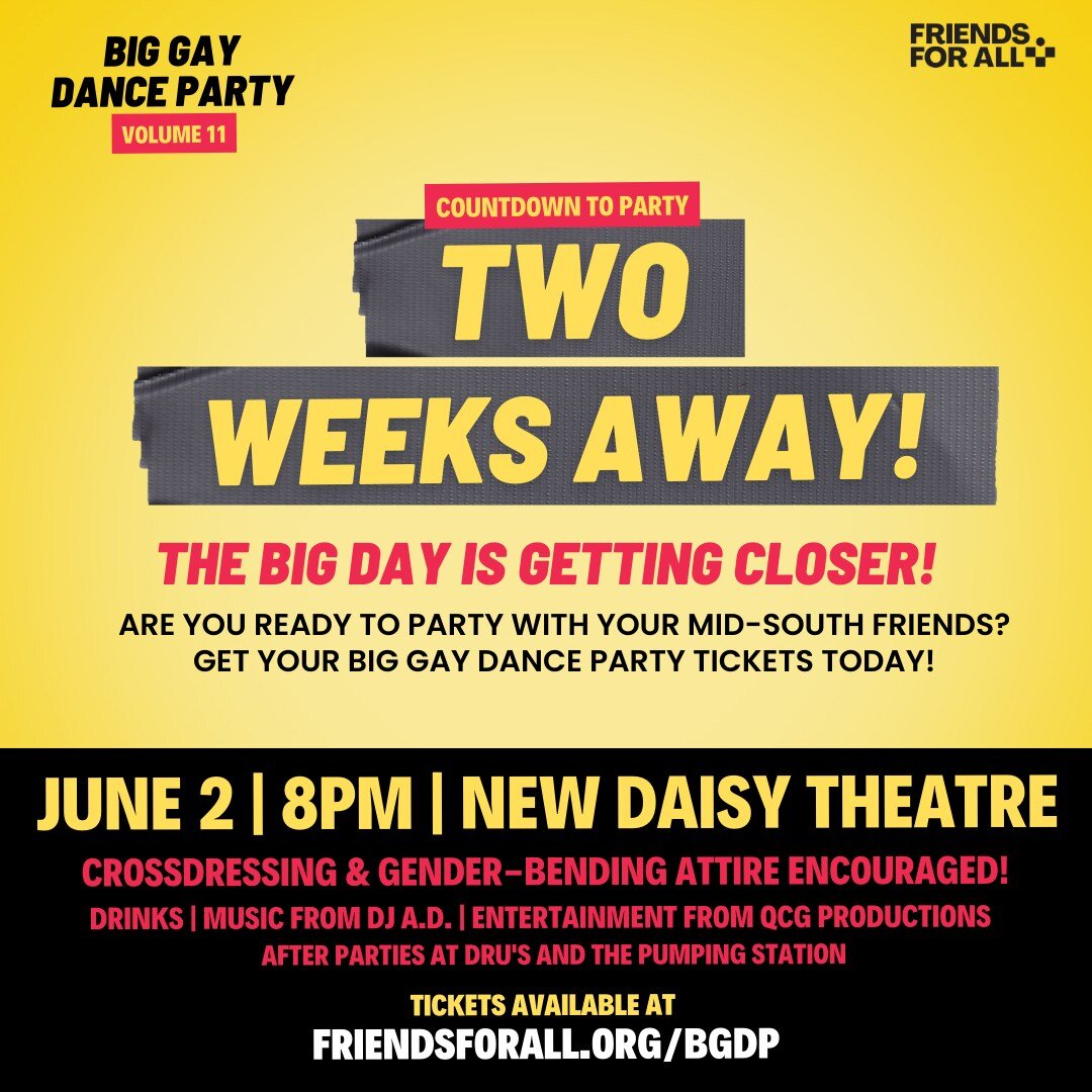We are only TWO weeks away!👀 Do you have your Big Gay Dance Party Tickets? Visit the link in our bio to get yours TODAY! 👠💋❤️