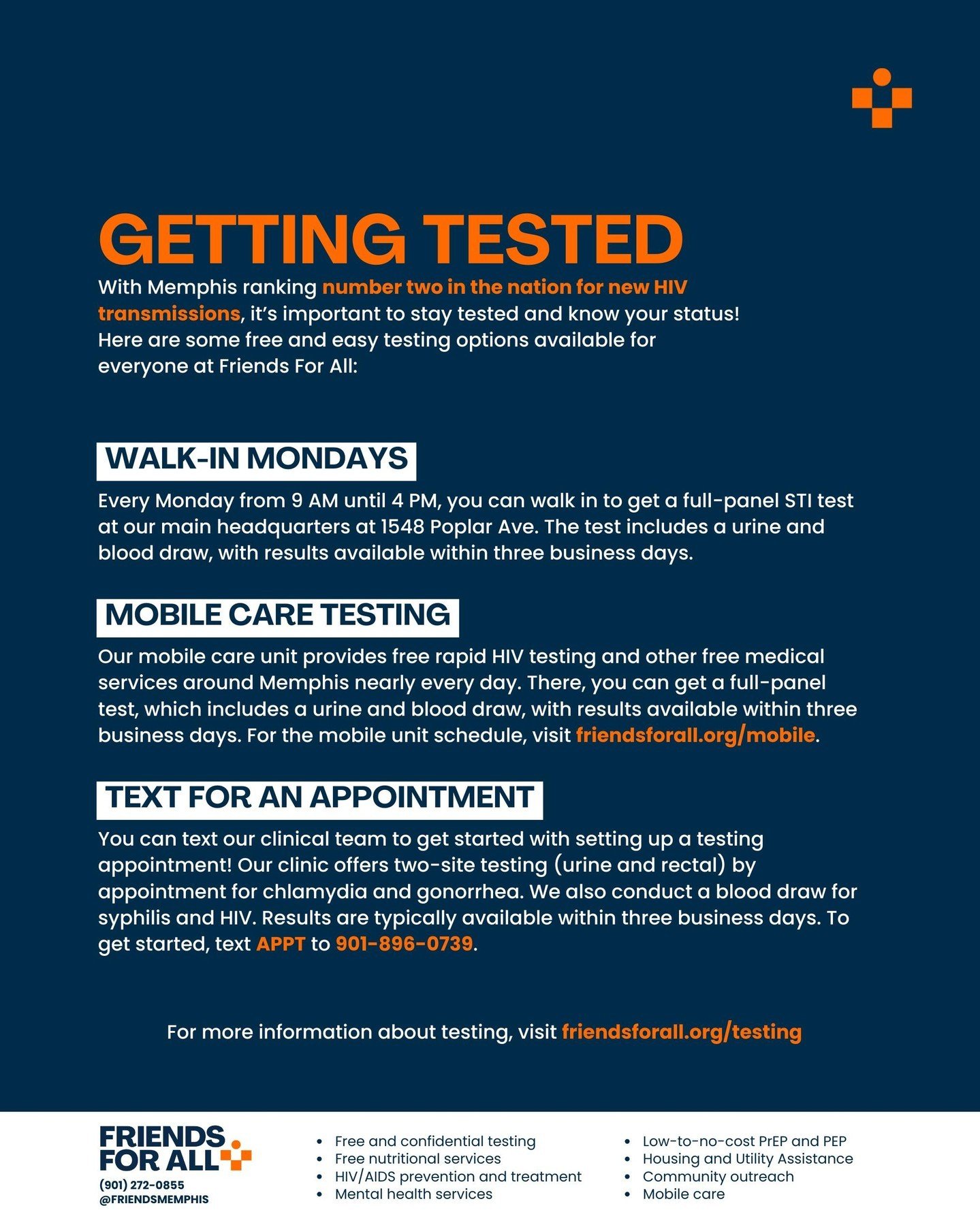 Hey Friend! Have you been tested lately? Here's how you can get tested for free with your Friends! For more, check out more on our site! #HIVTennessee #GetTested #FriendsMemphis