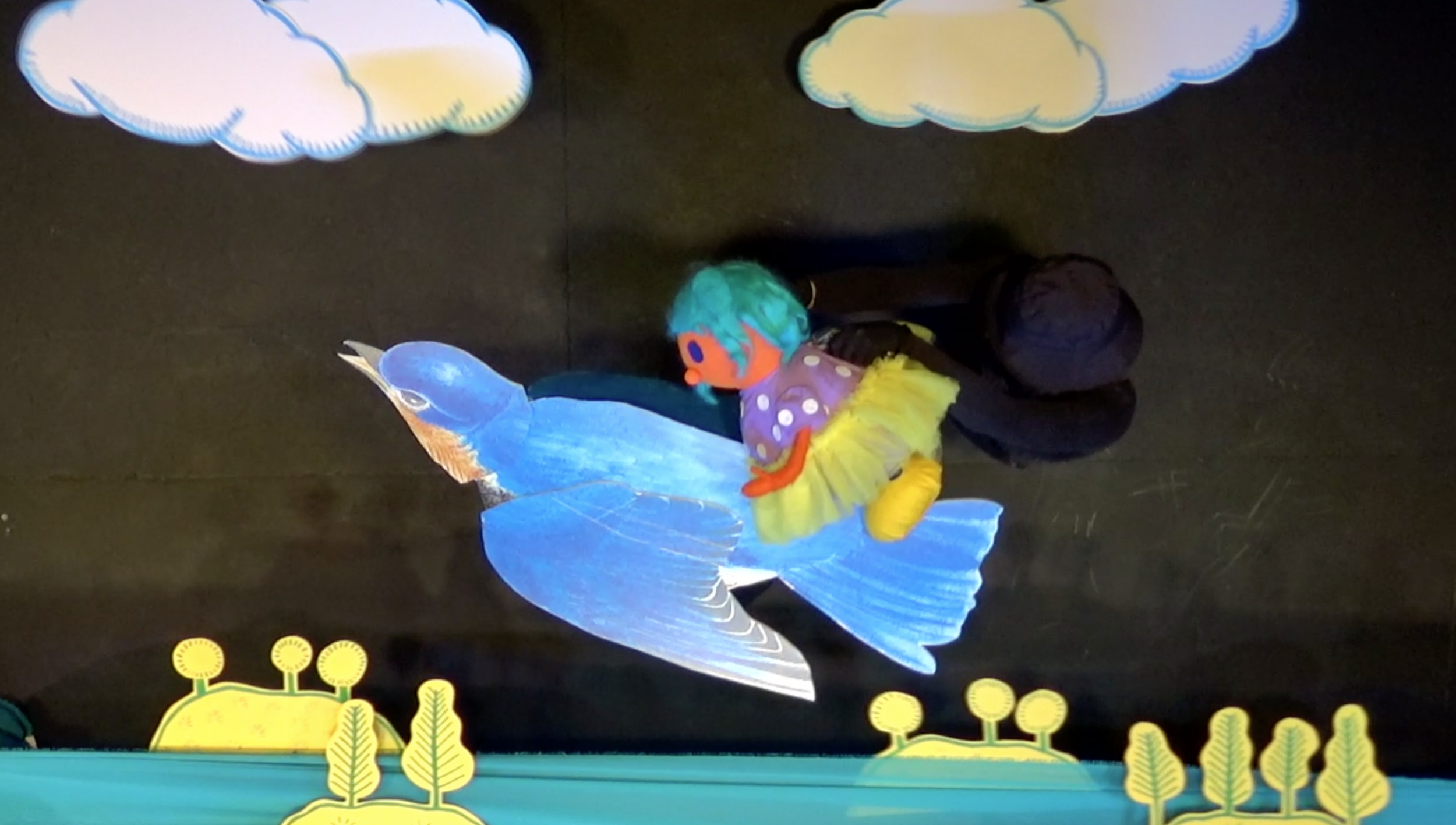 Close up of video projection screen