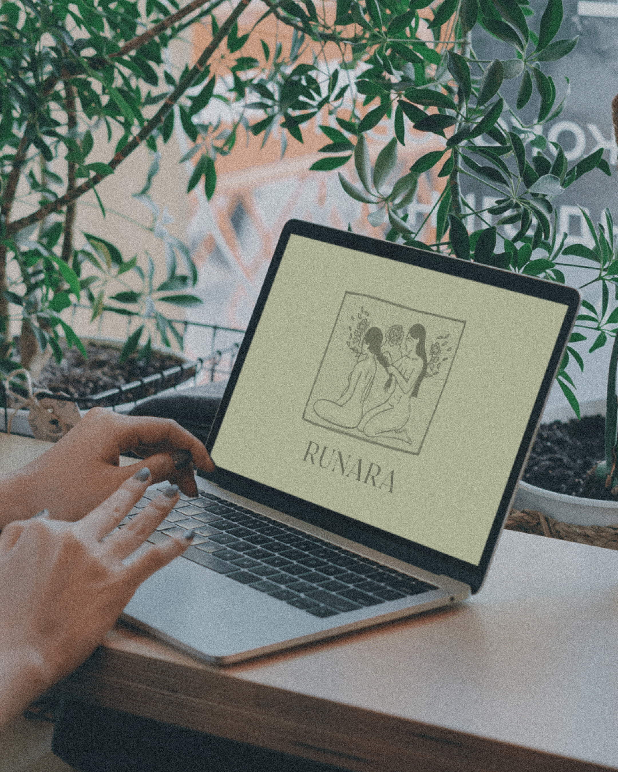 Mockup de ilustración personalizada para marca.