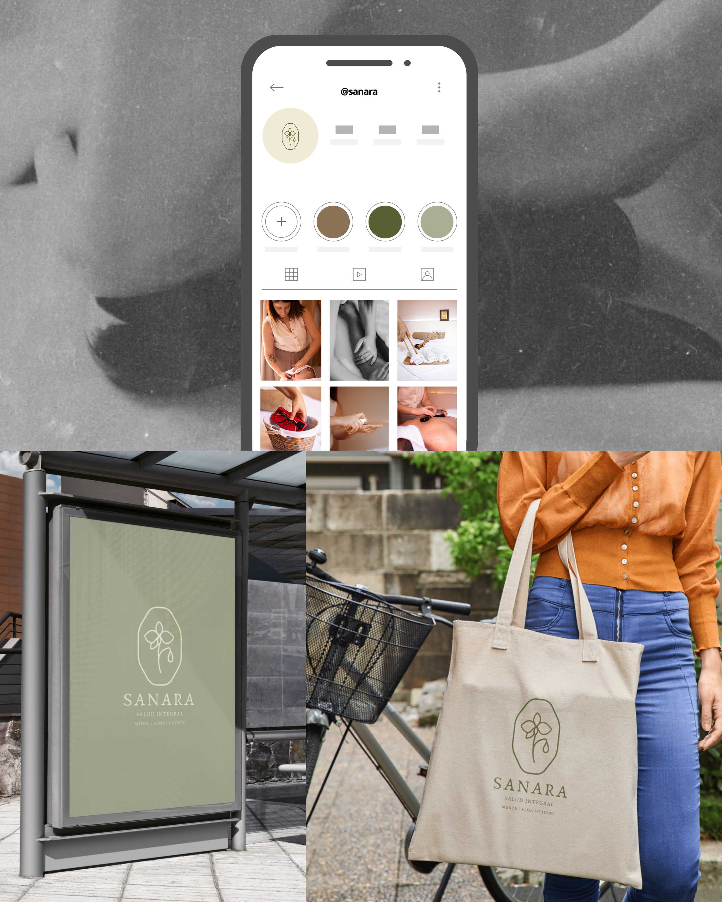 Aplicación de diseño de logo para spa.