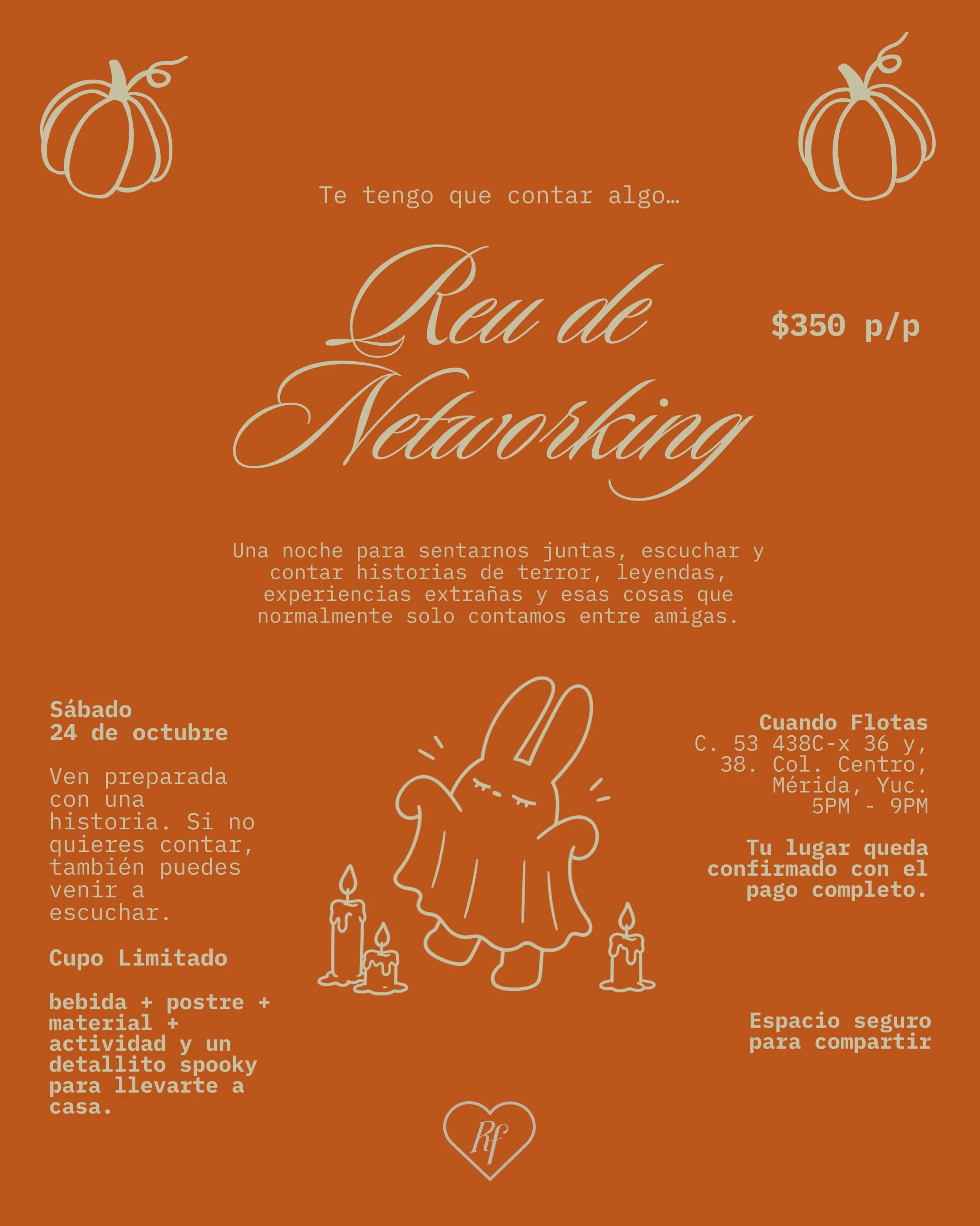 ⚠️ ACTUALIZACI&Oacute;N: CAMBIO DE FECHA

👻 Te tengo que contar algo&hellip;

La reu de octubre cambia de fecha: ahora nos vemos el s&aacute;bado 24 de octubre 🕯️

&iquest;Hace cu&aacute;nto no tienes una tarde para conocer nuevas amigas, sentarte 