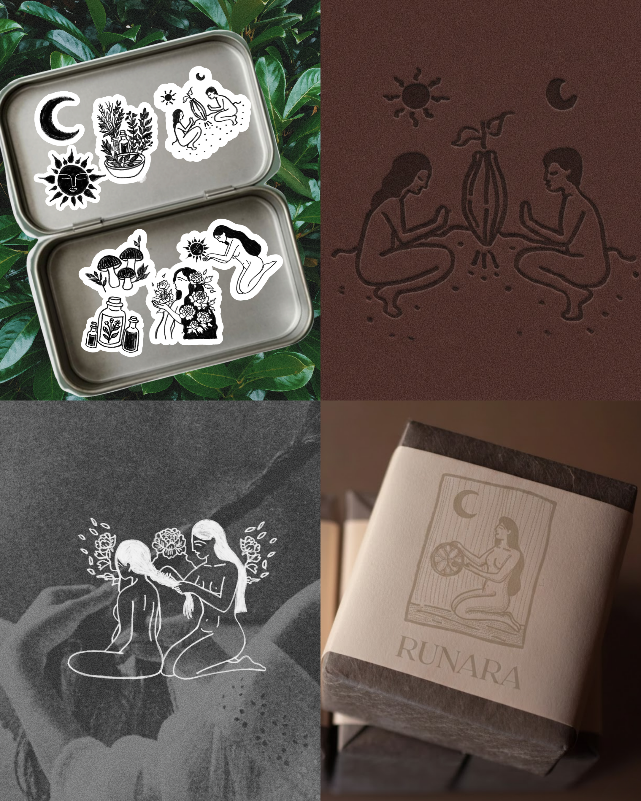 Mockup de ilustración personalizada para marca.