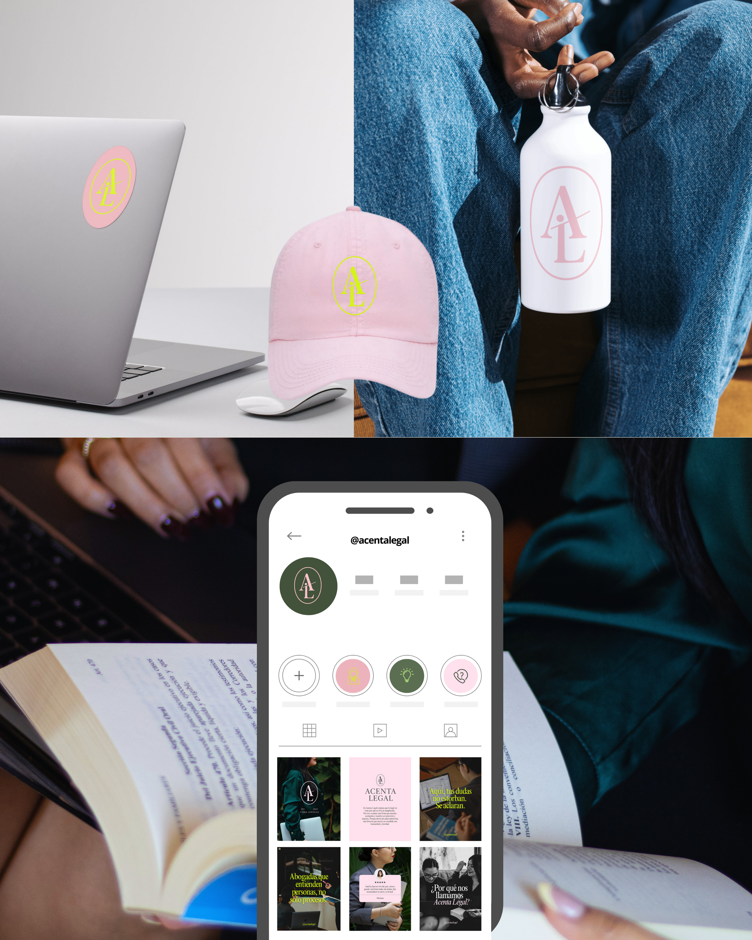 Diseño de Identidad de Marca Básica. Paleta de colores. Diseño de Logo. Diseño de posts y highlights.