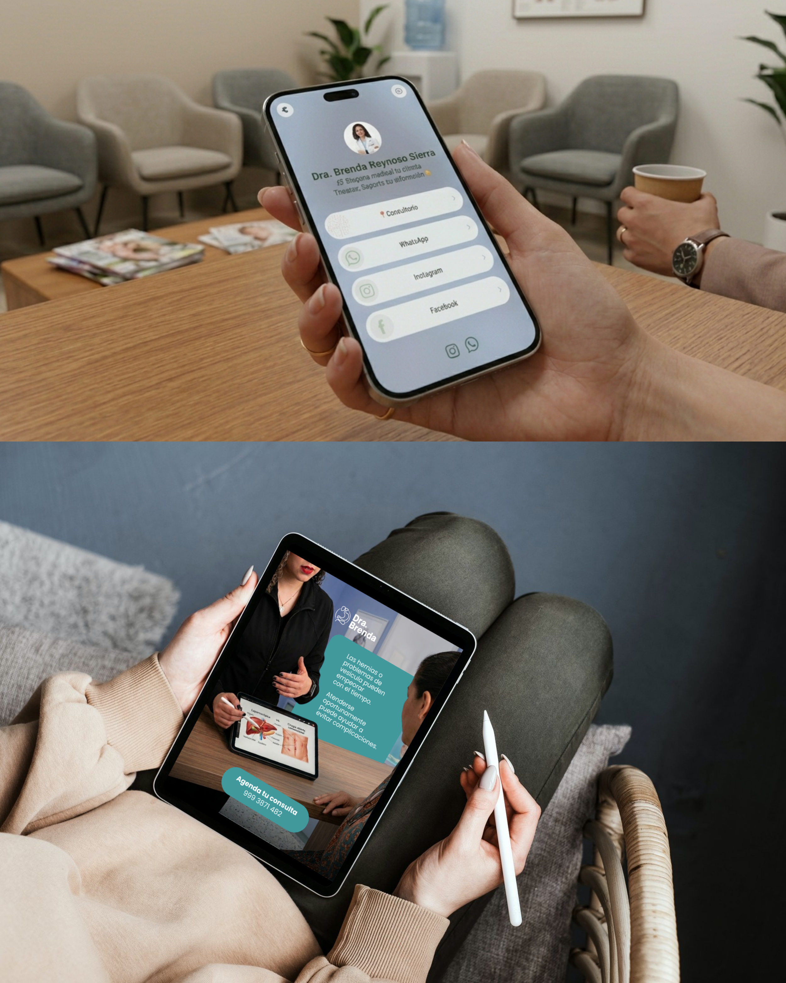 Diseño y configuración visual de Linktree. Diseño de 9 posts para redes sociales.