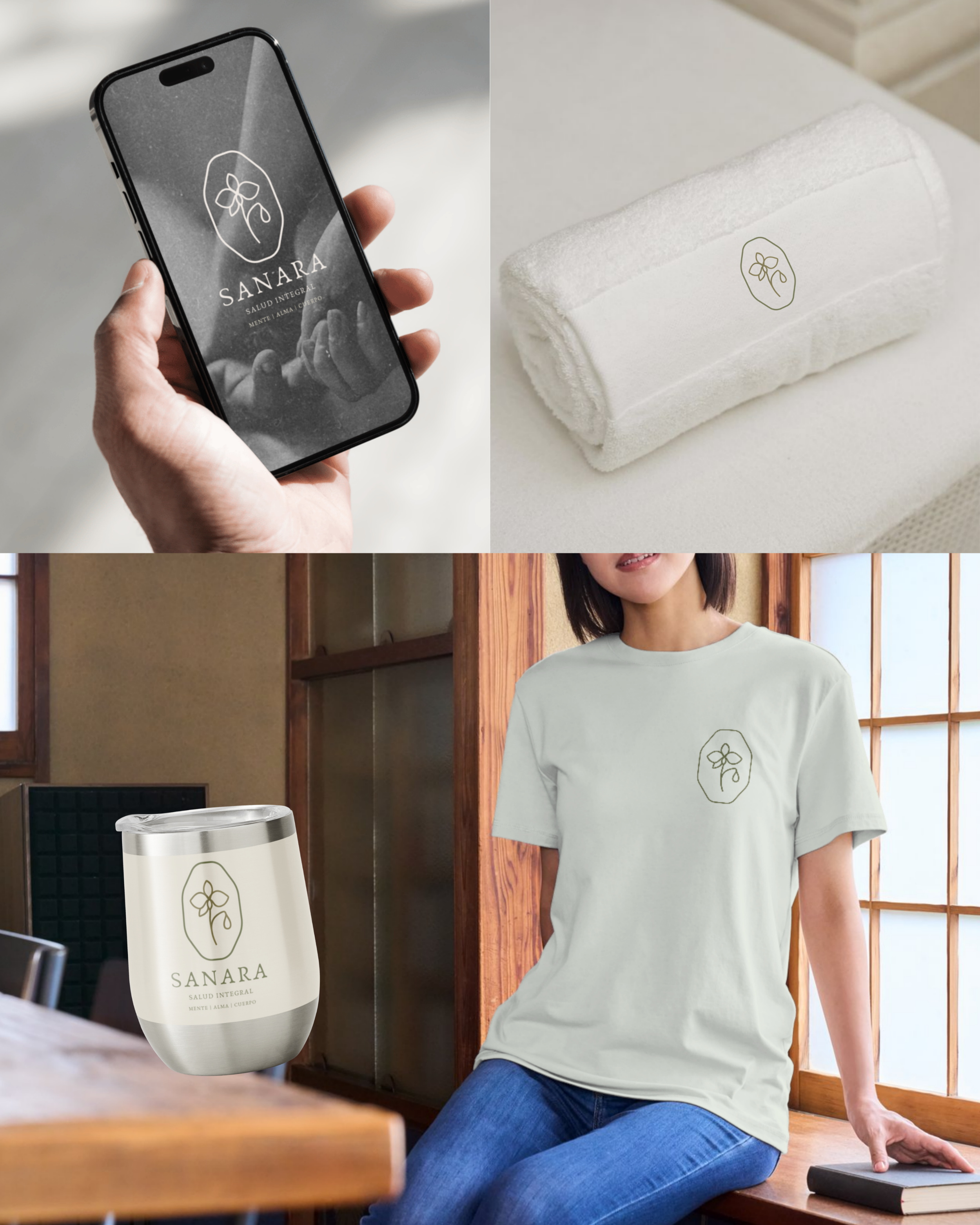 Aplicación de diseño de logo para spa.