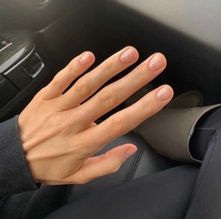 No polish manicure with clean natural nails in NYC
