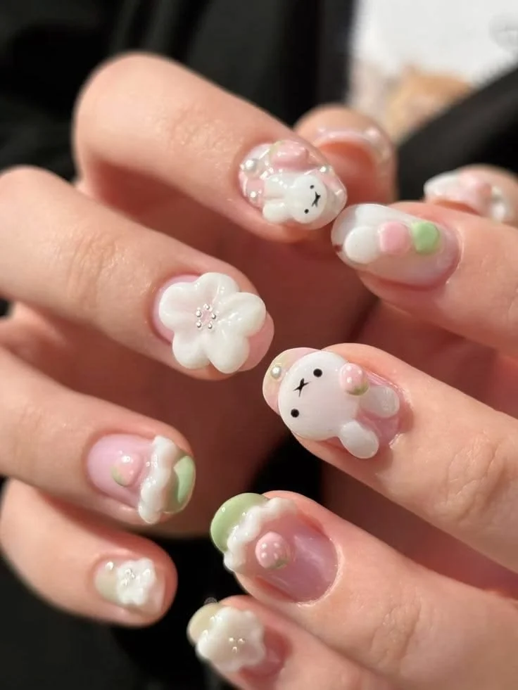 Russian manicure Easter nail art clean cuticle precision Nail Fairy