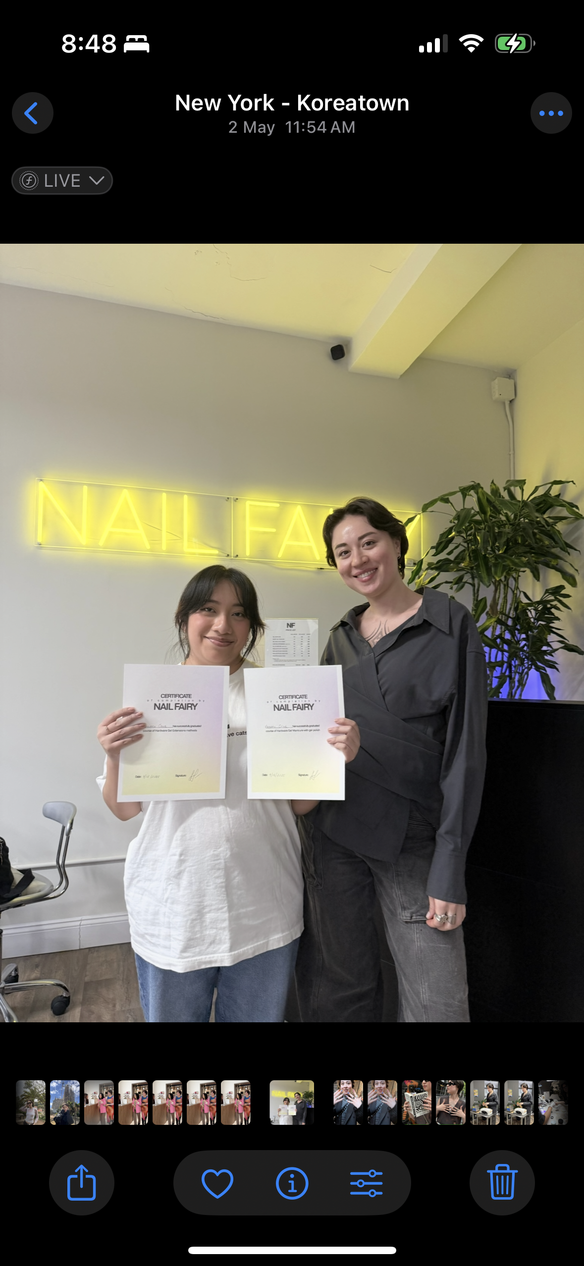 Small group nail training session at Nail Fairy School Manhattan