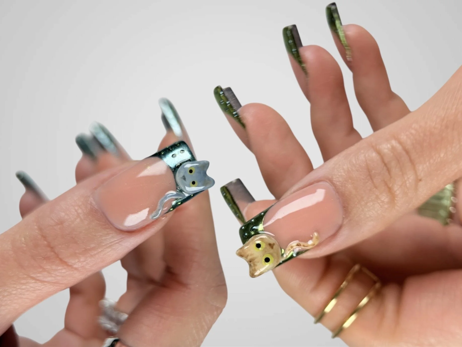 Gel-X soft gel nail extensions natural look in NYC salon