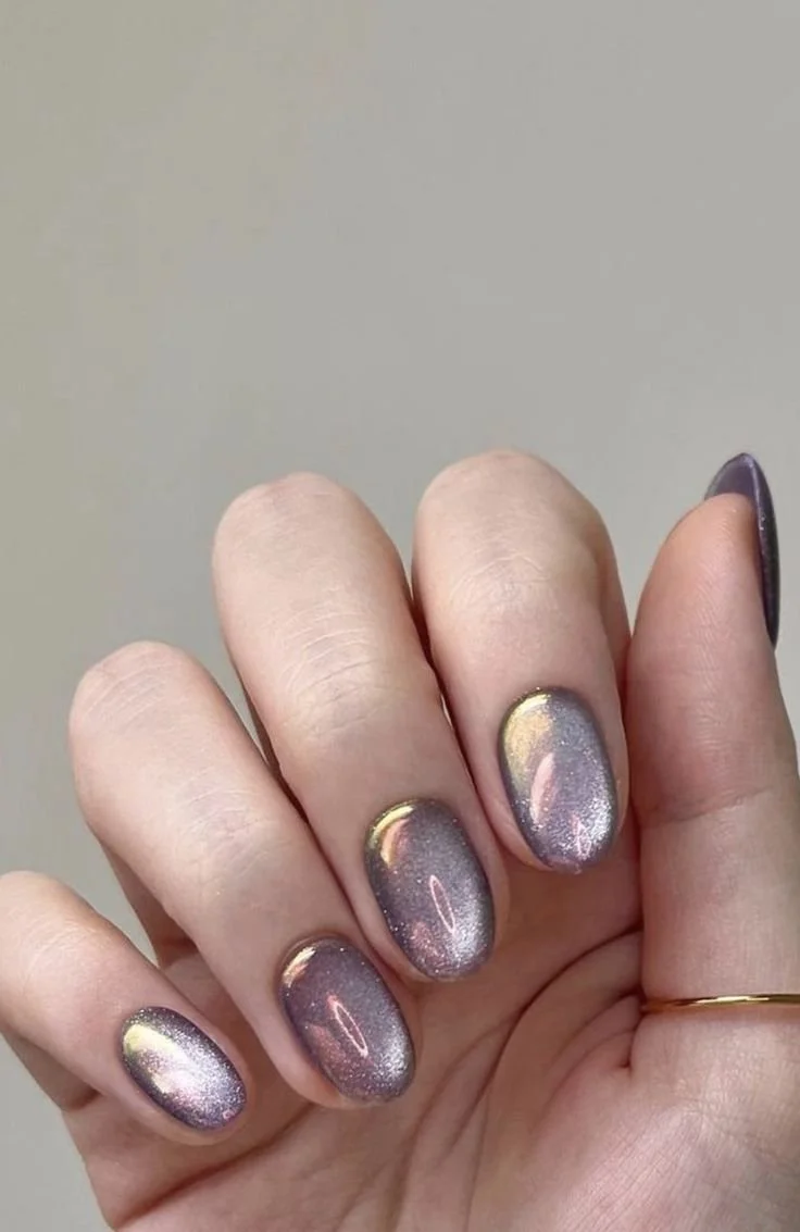 Custom nail art on gel extensions in New York City — hand-painted floral design by Nail Fairy artist