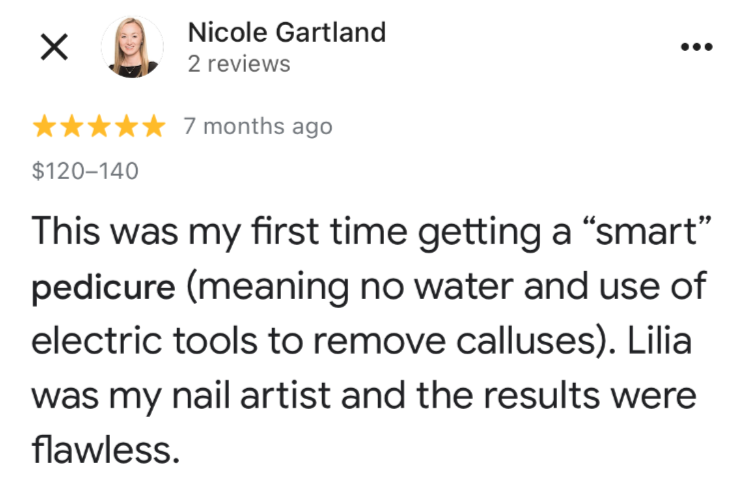 Dry pedicure heel smoothing and callus care at Brooklyn Midwood Nail Fairy salon