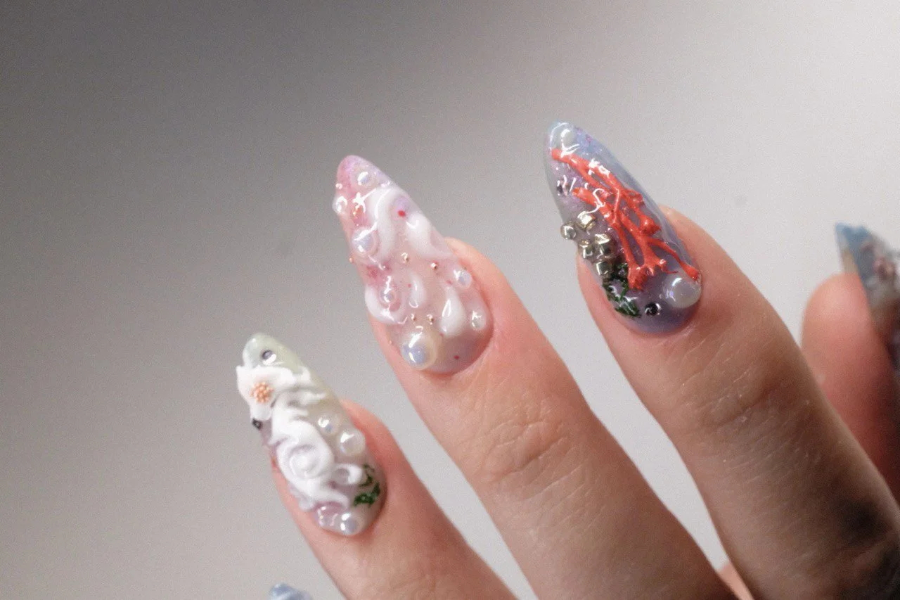 Structured gel Russian manicure in New York with natural finish