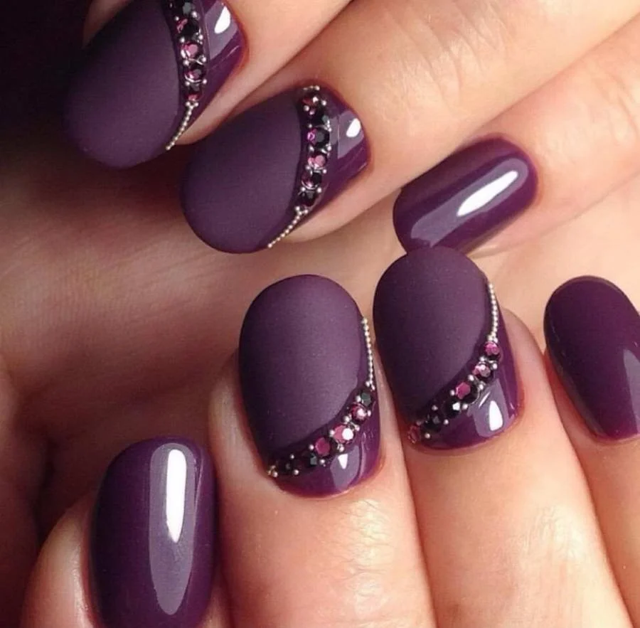 How to apply rhinestones to natural nails — nail gem design at Nail Fairy NYC