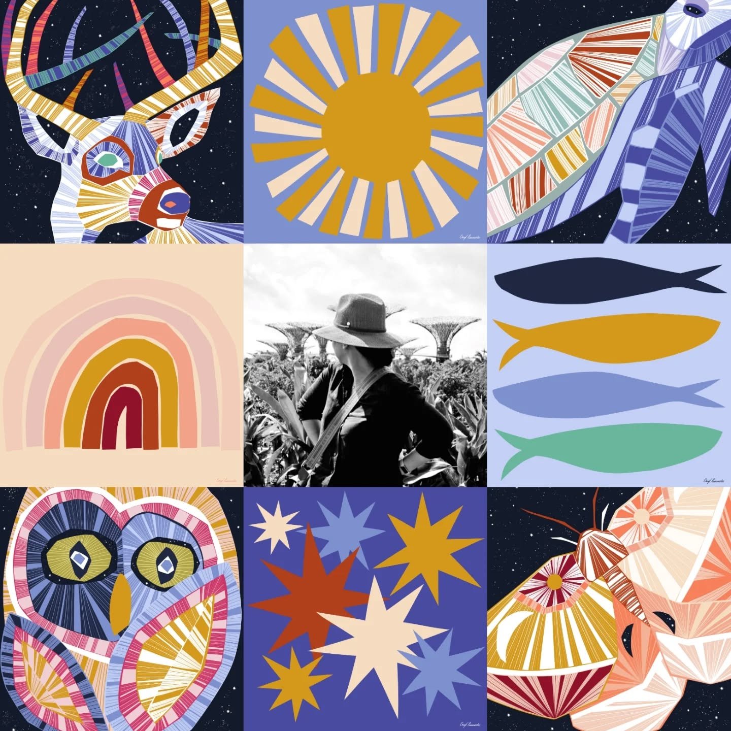 Here's my very overdue #artvsartist2025 with an extension into January 2026 so I could fill the grid! 🤣😭🤦&zwj;♀️ All I can say about 2025 is that life happens... it will take you away from your creativity in ways you can't avoid, but it can also g