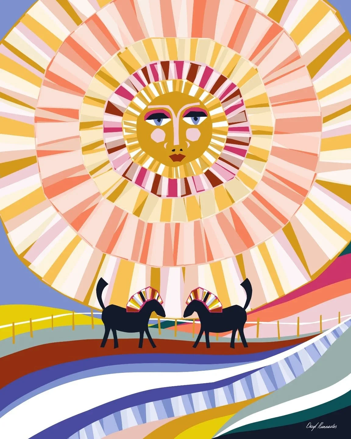 First artwork in my new series where I explore landscapes inspired by the rural area where I live in Australia, but drawing less from real life references and more from my imagination to help free up my expression. This one is called 'The Horses'... 