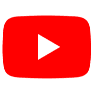 YouTube logo with red play button icon