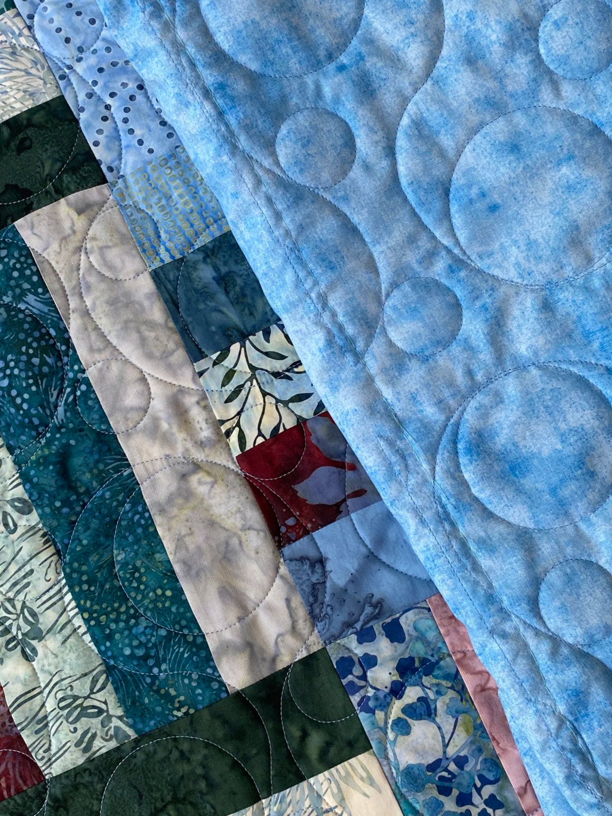 Jelly Roll Blocks - Blue and Grey