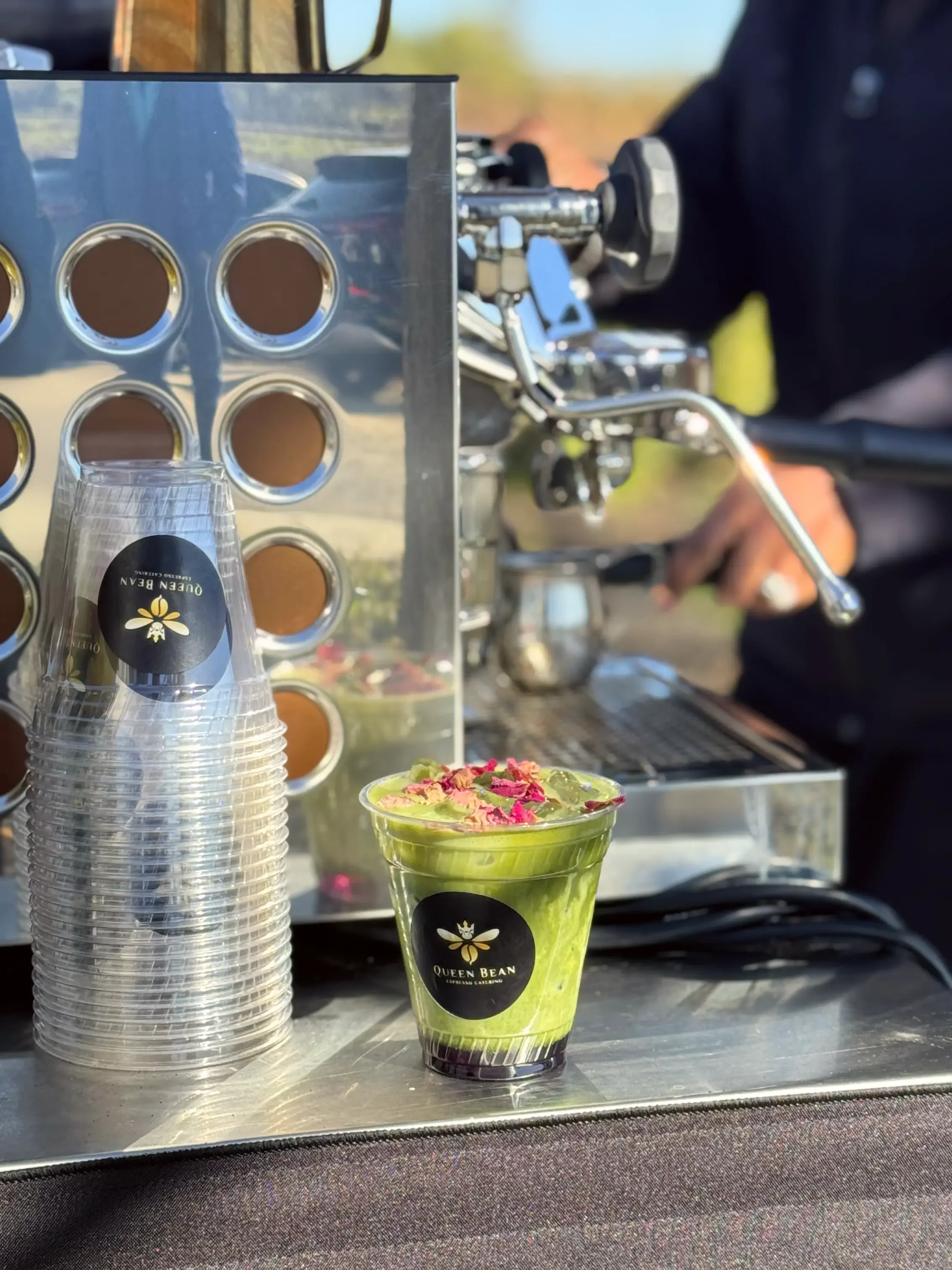 QBEC 2026 - Cart+Product - Drinks - Matcha Cold - Outdoors - Cart & Barista - adj_2068x3024_70q - IMG_0352.webp