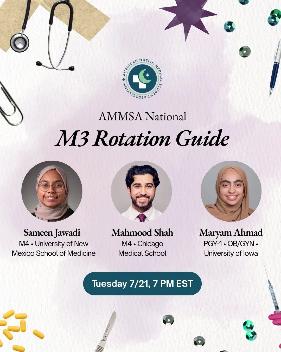 📚 Planning for M3? We&rsquo;ve got you covered.⁠
⁠
Join AMMSA National for an interactive M3 Rotation Guide webinar on Zoom, featuring medical students and residents who will share practical advice for succeeding in clinical rotations. Learn how to 