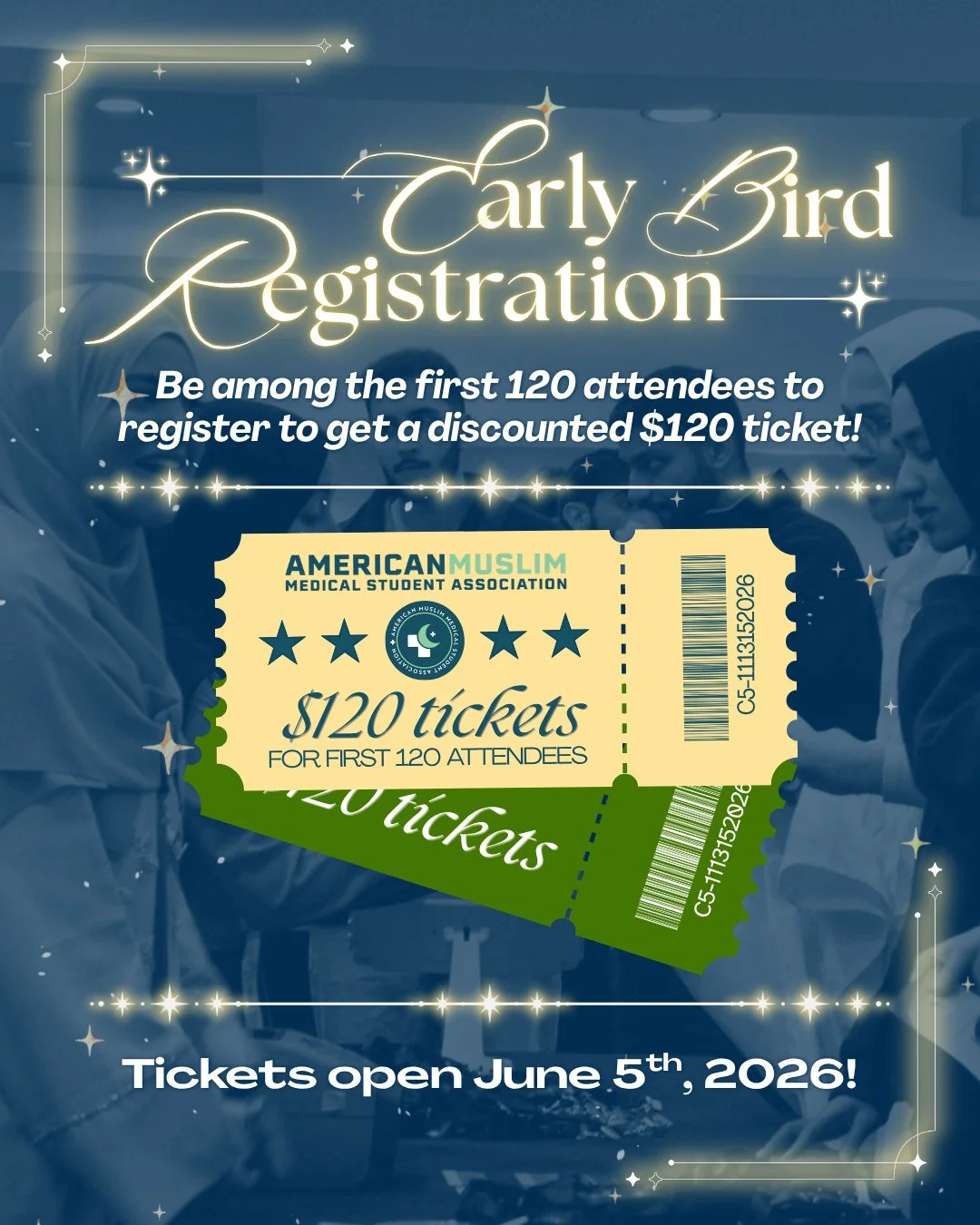 🎟️ Early Bird Registration opens June 5, 2026⁠
✨ $120 tickets for the first 120 attendees⁠
⁠
This November, gather with us in Michigan for Nūr ʿAlā Nūr (Light Upon Light) as we celebrate the light we carry individually and the brilliance we create t
