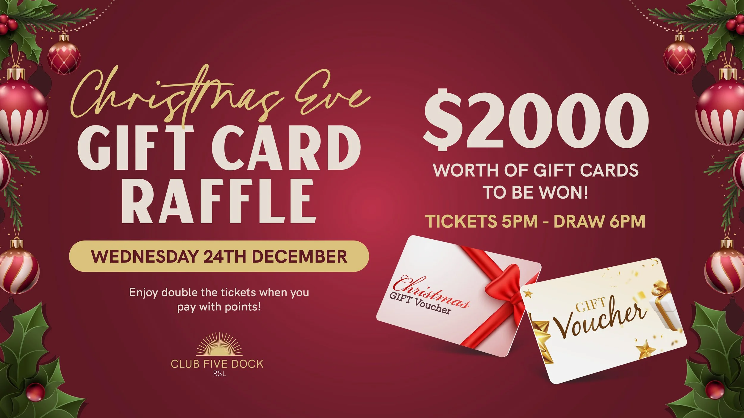 Christmas Eve Gift Card Raffle