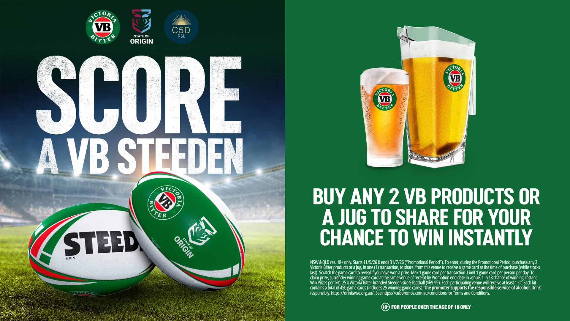 Win a VB Steeden Football