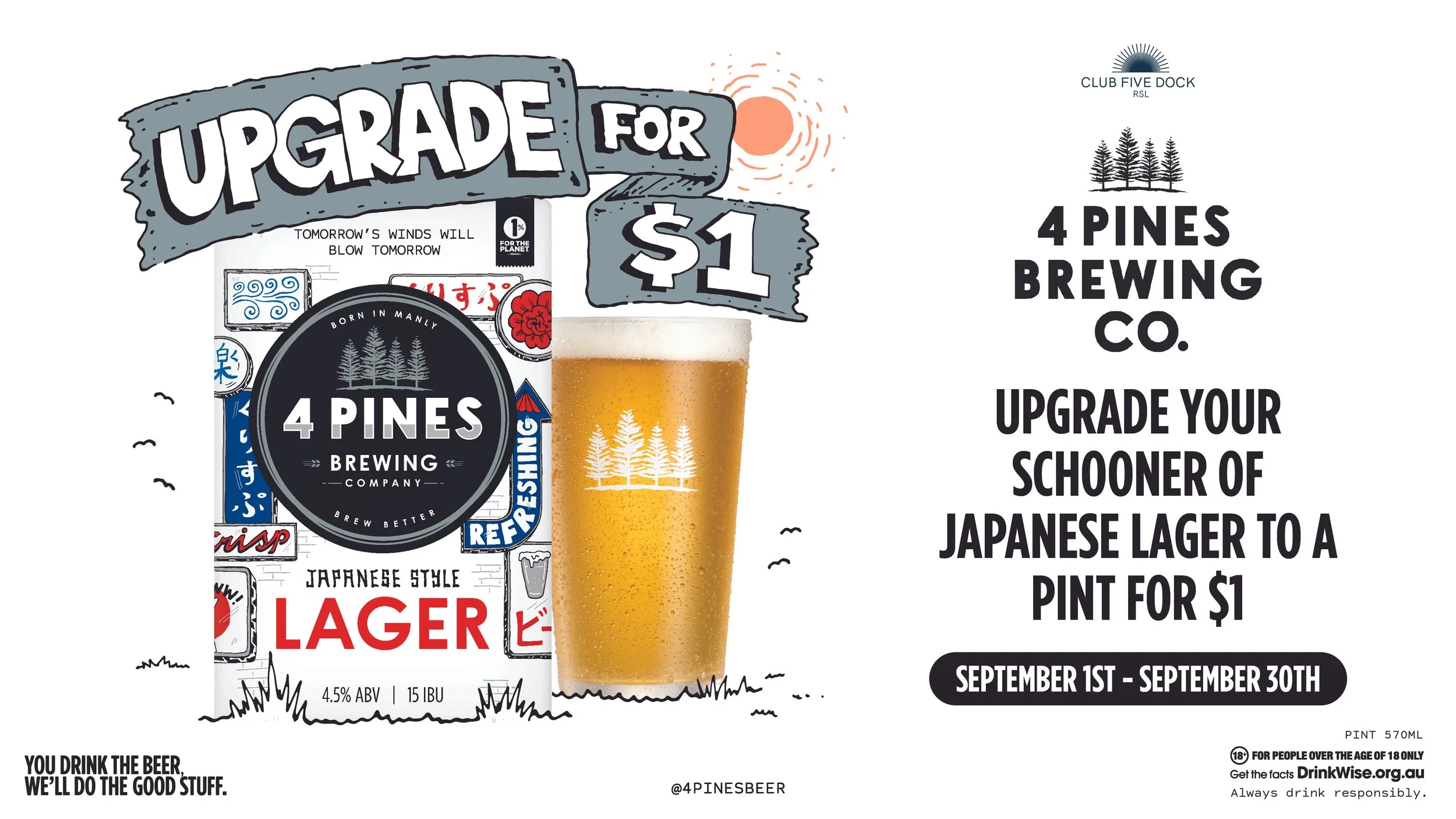 Upgrade your 4 Pines Japanese Lager