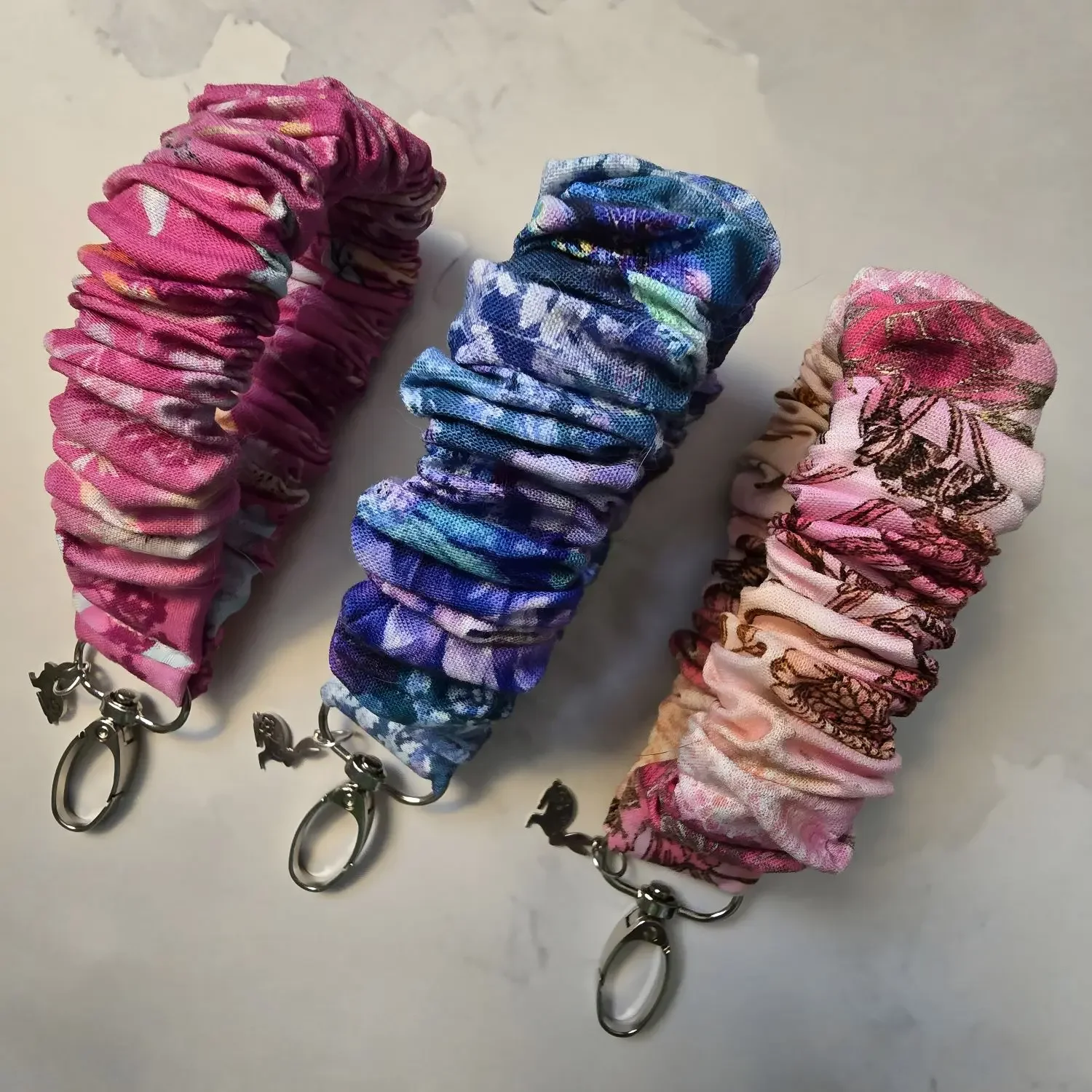 Bunny-charm Keychain Scrunchie