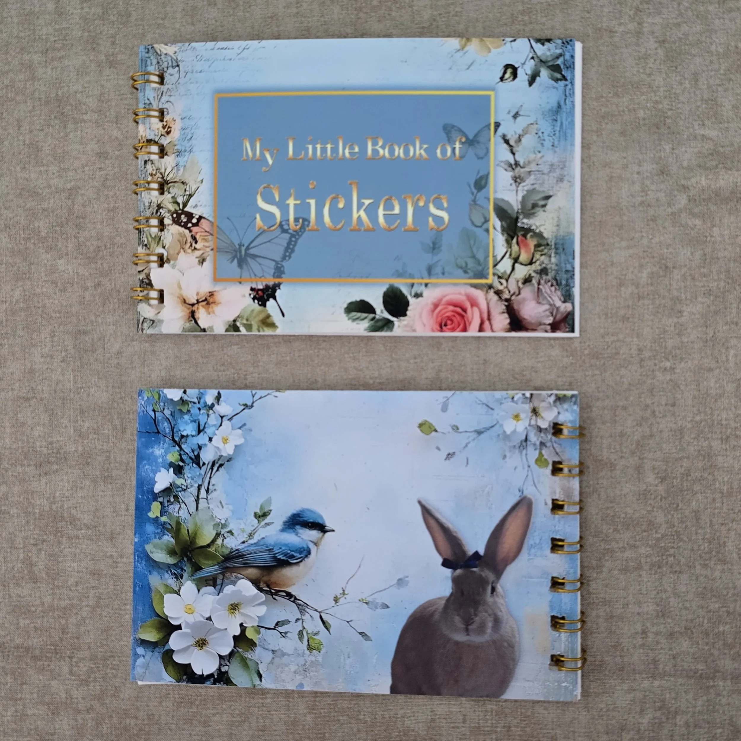 My Little Book of Stickers - Blue Floral Pocket Sticker Album