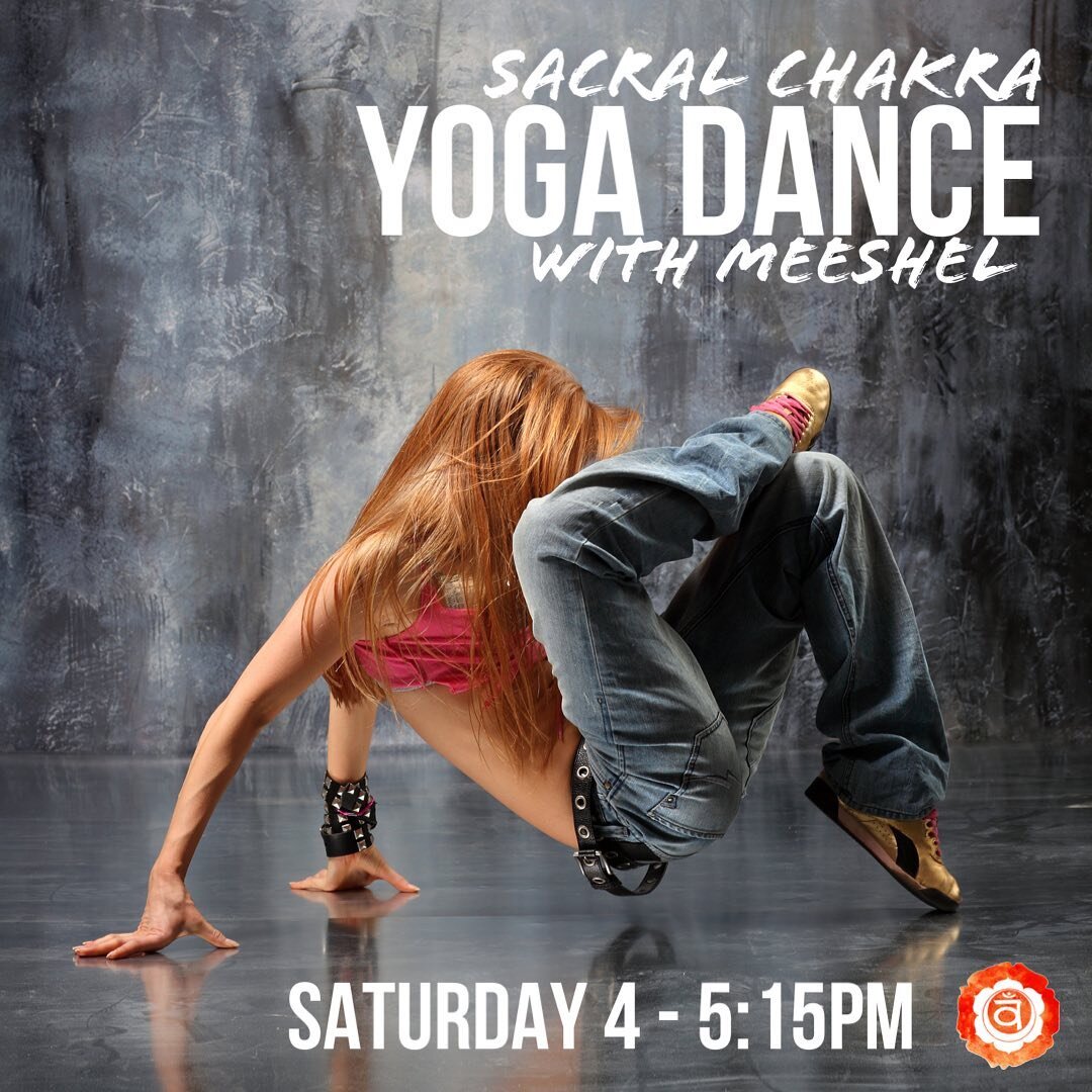 Let’s ignite creativity with movement, breath & sound!
Saturday 4pm-5:15pm Sacral Chakra Yoga Dance Experience with @djmeeshel 
🔥 Calling all students! Join us for an electrifying and transformative yoga dance experience that will ignite
