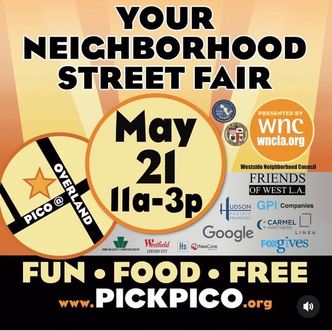 Join us this Sunday 5/21, at Pick Pico, Your Neighborhood Street Fair at the corner of Overland & Pico. 
🪩11:30pm - 12:30pm, dance with Wil at the Mainstage. Fair will run 11am - 3pm. 
🪩Swing by to meet our vibrant community, indulge in delic