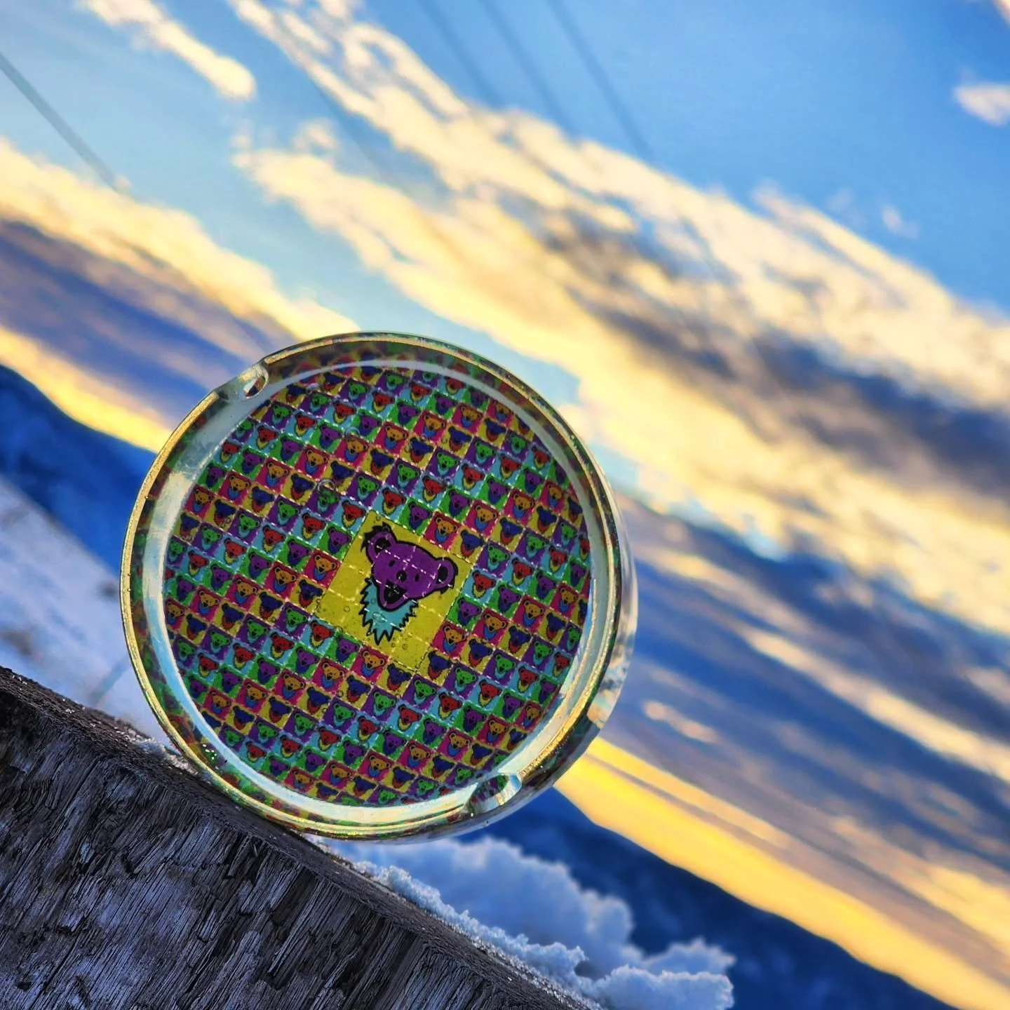 Happy Bicycle Day, Hope you all are having a wonderful trippy day!
Got a Jerry Bear grateful Dead Ashtray over the Top of the World.
Bicycle Day&nbsp;is an unofficial celebration on April 19 of the&nbsp;psycedelic revolution&nbsp;and the first&nbsp;p