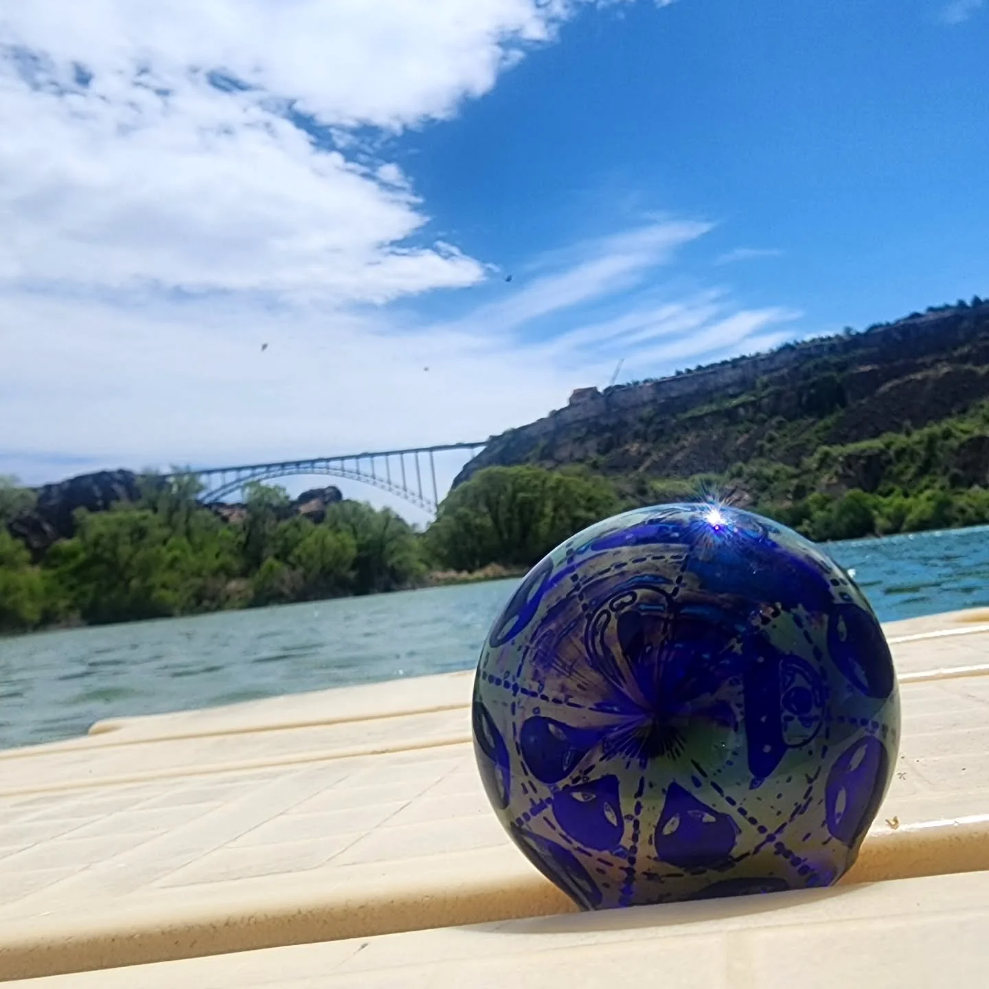 Went down to the Centennial Waterfront Park, In Twin Falls, Idaho. Did some cliff Jumping &amp; Appreciated the Gorgeous Views. Got some photos, here's one of a @coolnerd11 Blotter Pendant, If you haven't seen his work already, i highly recommended c