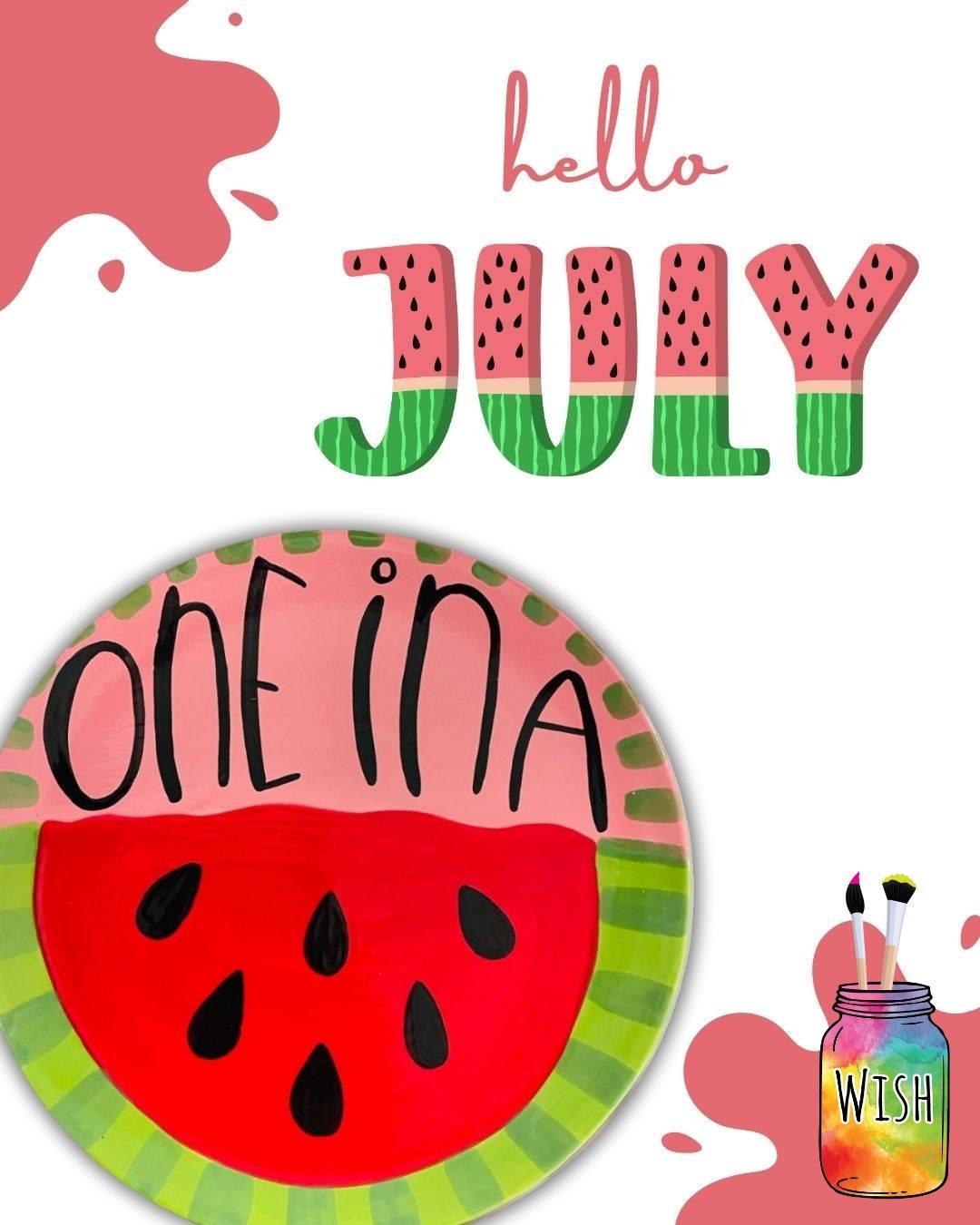 Happy July! We have tons of summer-inspired options, stop in to create the perfect summer piece 🍉🎨