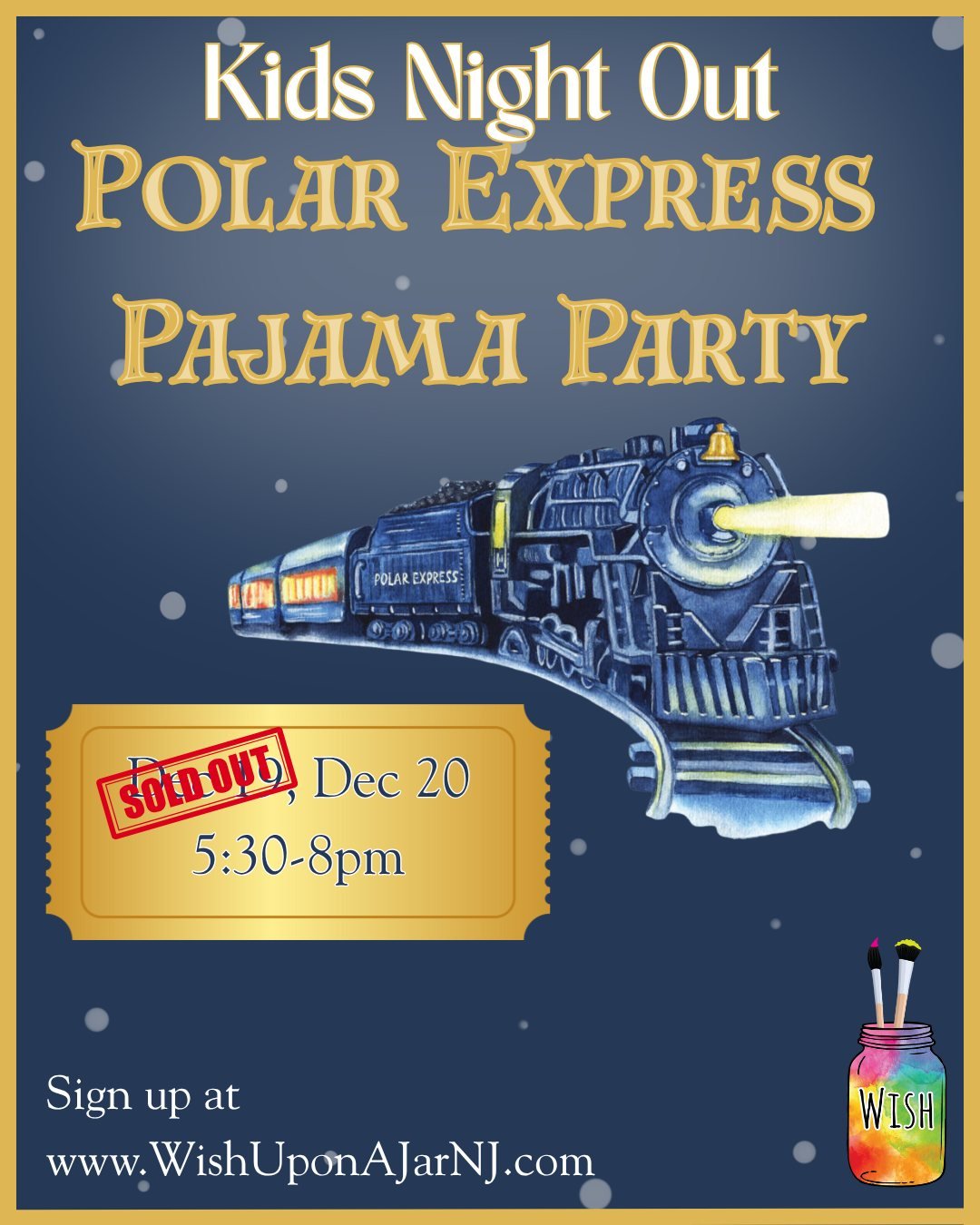 Our next Kids Night Out- Polar Express Pajama Party 🚂 The first session sold out before we could even post about, but we've added a second! Drop off the kids and enjoy a few hours of peace and quiet the weekend before Christmas 🎄 Sign up link in bi