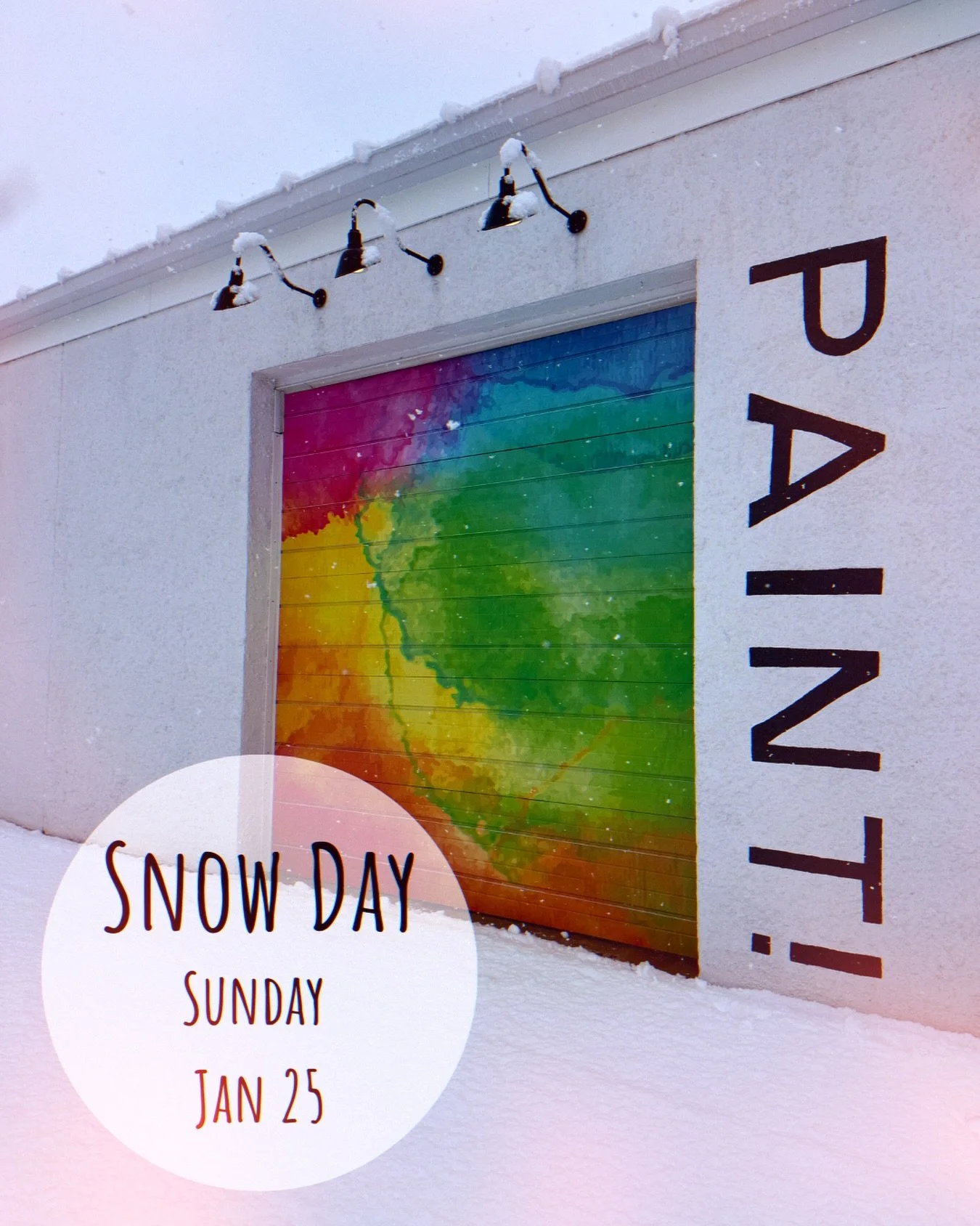 We will be closed today (Sunday) for the safety of our staff &amp; customers. Stay safe and warm and we&rsquo;ll see everyone tomorrow ☃️🎨