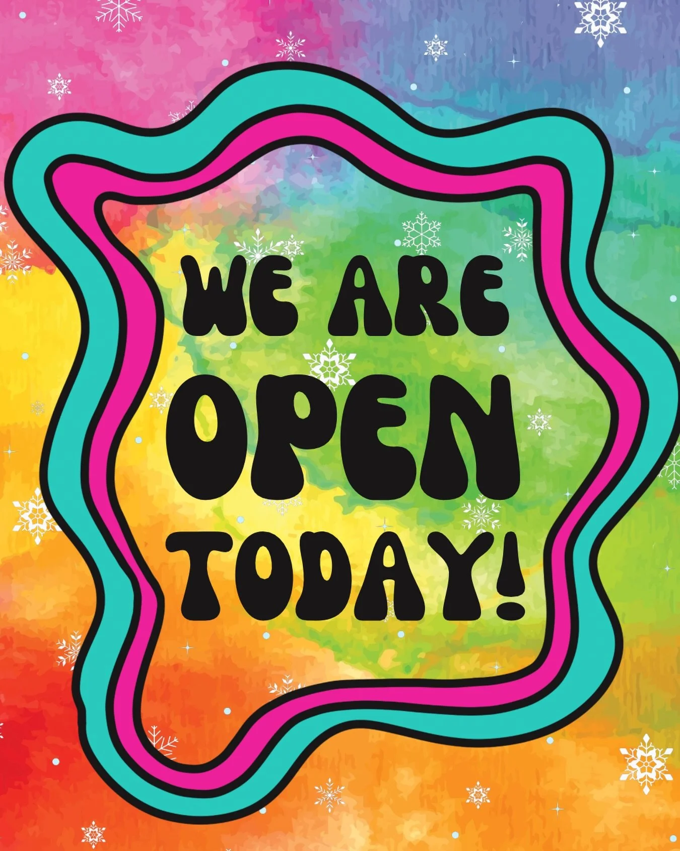 What&rsquo;s better than a cozy paint session on a snow day? We are open normal hours today, 12-6 ❄️🎨