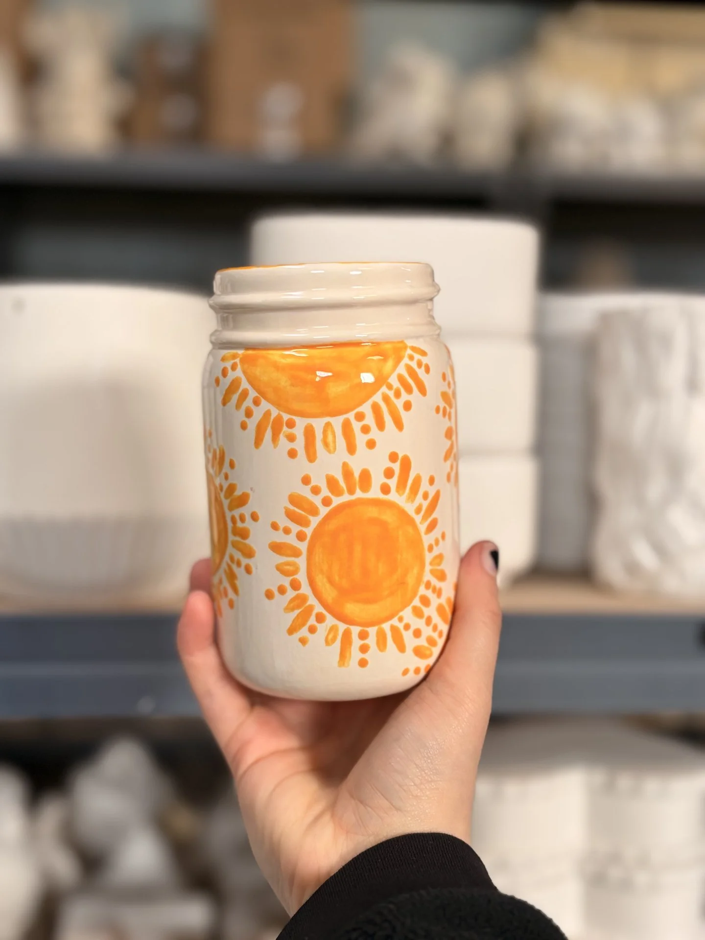 We're ready for warm weather - and it seems our customers are too! Stop in anytime during our open hours to escape the cold and get a head start on your spring and summer pottery ☀️🎨