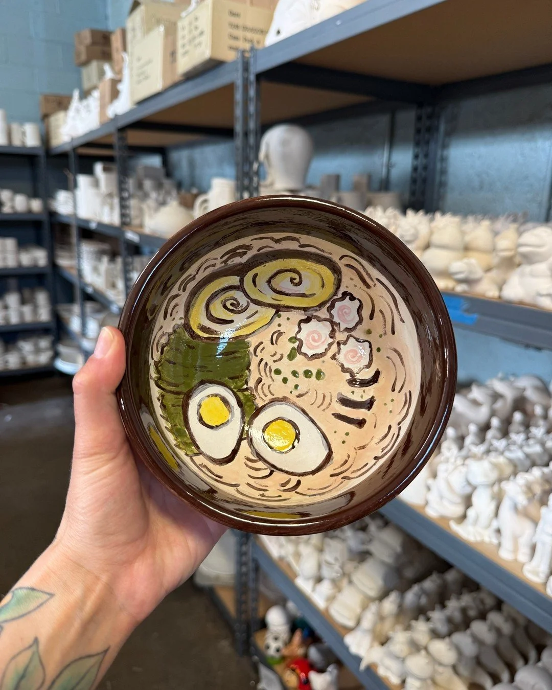 We love seeing our customers' creativity come to life in the kiln 😍🍜🎨