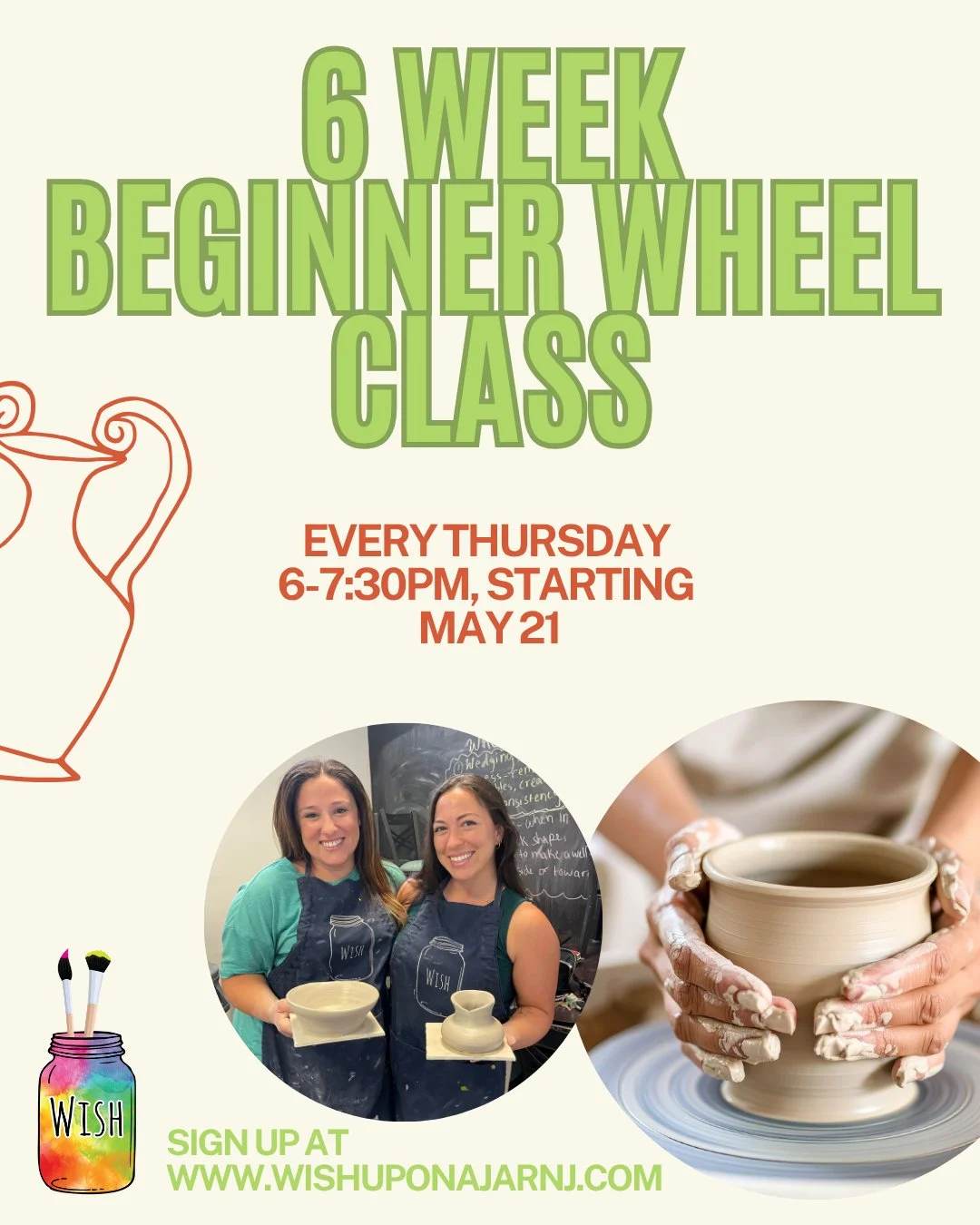 New dates for our 6 week beginner wheel class sessions are up and open for sign-ups! In this course, students will learn the concepts and techniques of wheel throwing and be able to hone their skills with an experienced instructor. You will also have