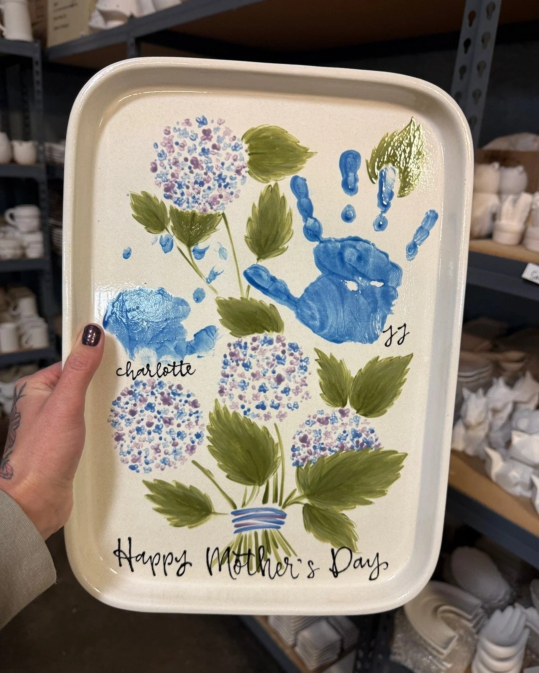 Just a few of the custom pieces we created for Mother&rsquo;s Day this year 💖 Thanks for choosing us, and if you didn&rsquo;t get one in time- don&rsquo;t worry, moms will appreciate a handprint keepsake any time of year 😊