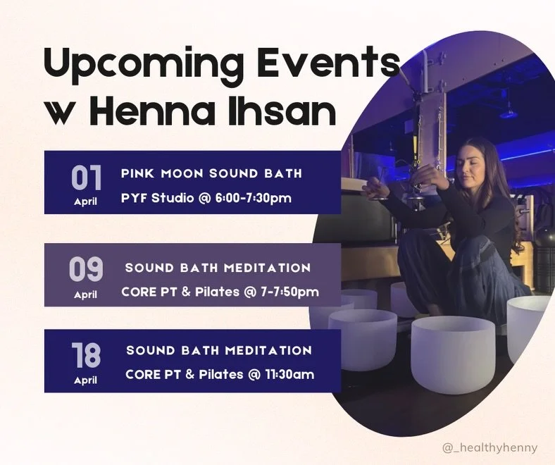 Your April reminder to rest, reset, and receive 🌸

I have a few beautiful opportunities coming up in April to experience the benefits of sound bath meditation, whether you&rsquo;re craving deep rest, nervous system support, emotional release, or sim