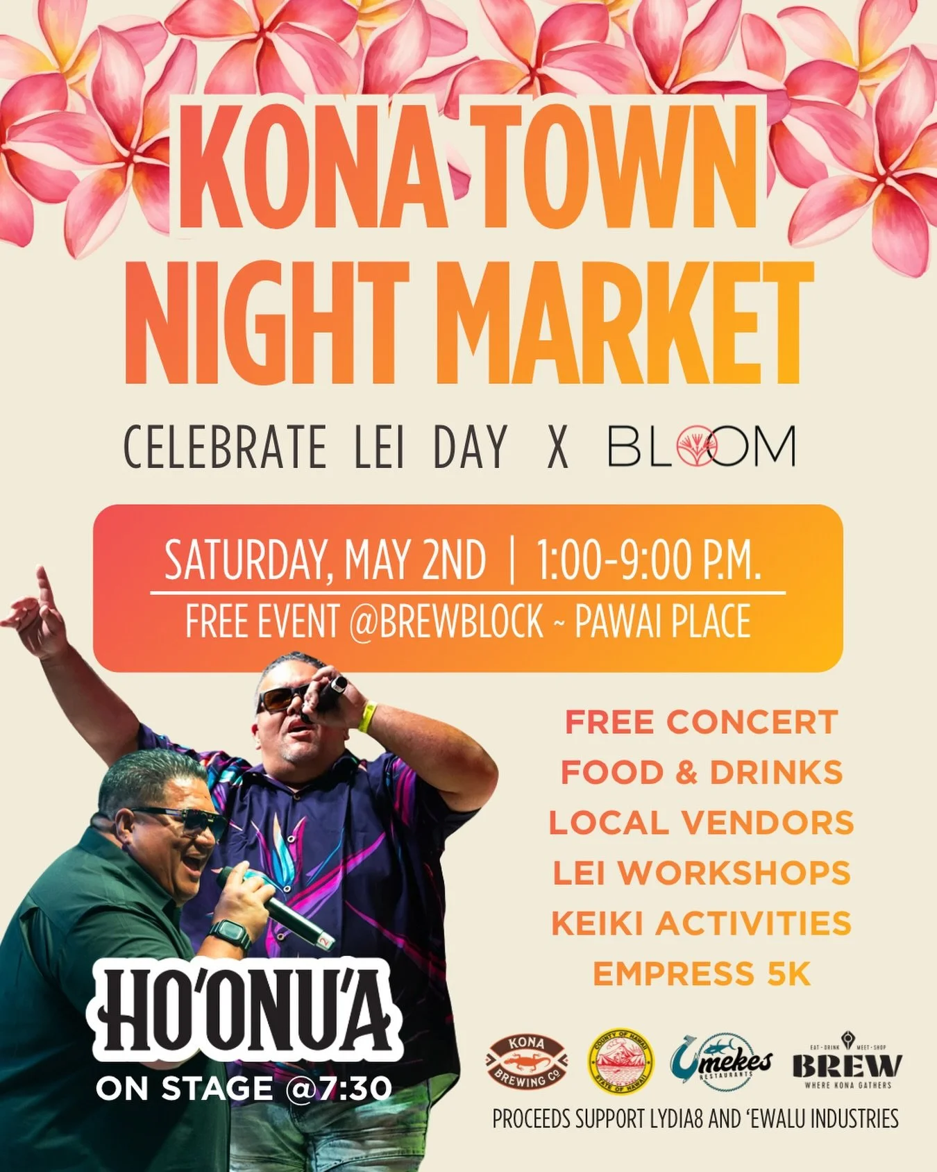 Who&rsquo;s ready for this Saturday?! Join us at @brewblock for another @konatownnightmarket 🤩 We&rsquo;ve got a full day of activities lined up for you with @hoonuamusic taking the stage at 7:30 p.m. Hope to see you there!
