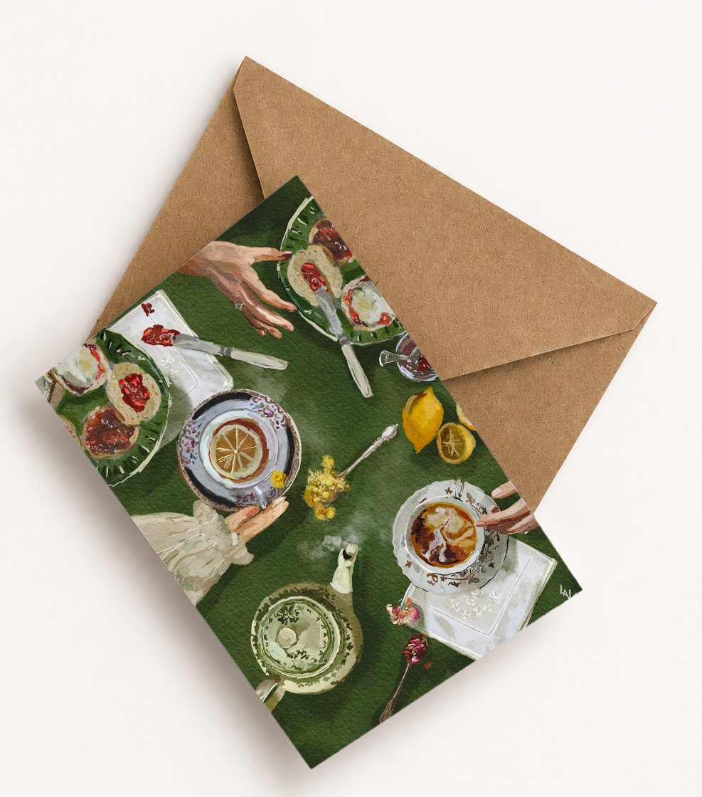 Postcard Tea o'clock