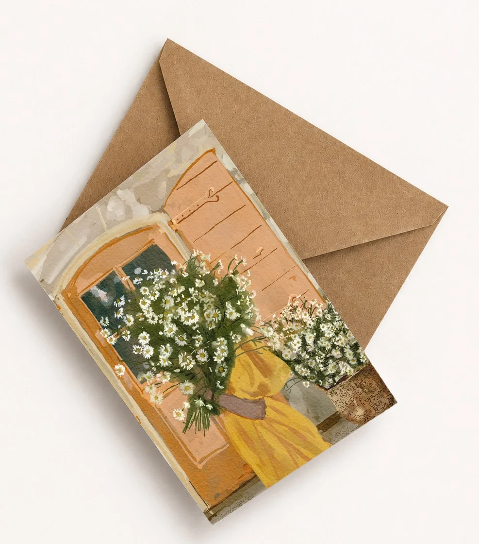 Postcard Daisy Lady