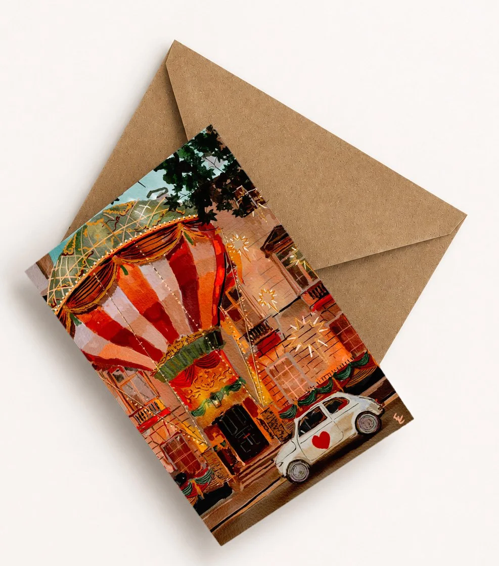 Postcard Balloon house
