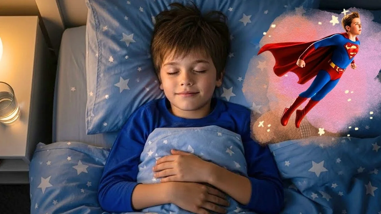 Image shows a child sleeping