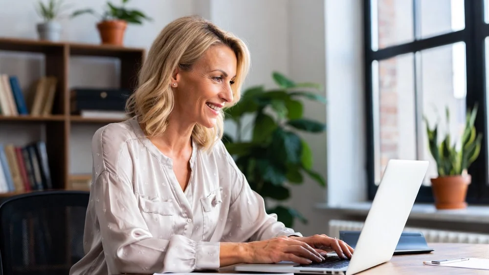 A secure online counselling session by video call, part of OLIP Therapy's workplace support for staff